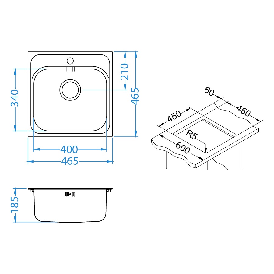 Мойка ALVEUS 1100905 BASIC 140  Мойка ALVEUS 1100905 BASIC 140