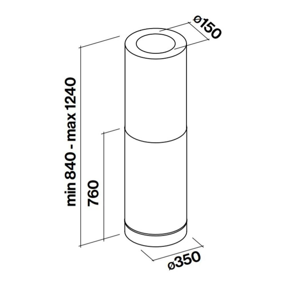 Вытяжка островная FALMEC POLAR ISOLA GOLD 35 (800) 