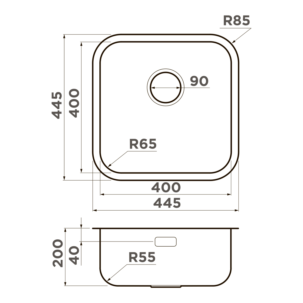 Мойка OMOIKIRI 4923494 OMI 44-IF-IN Quadro М  Мойка OMOIKIRI 4923494 OMI 44-IF-IN Quadro М