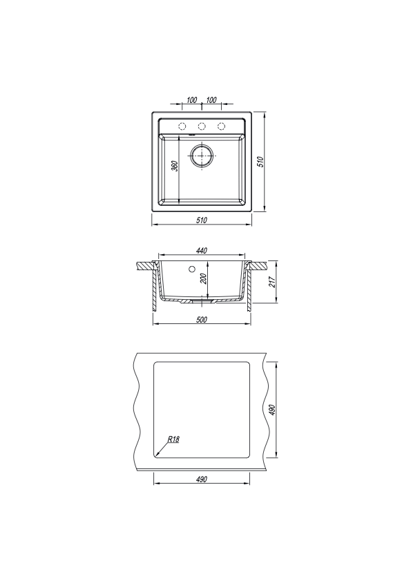 Мойка FLORENTINA 20.450.C0510.107 Липси 510 