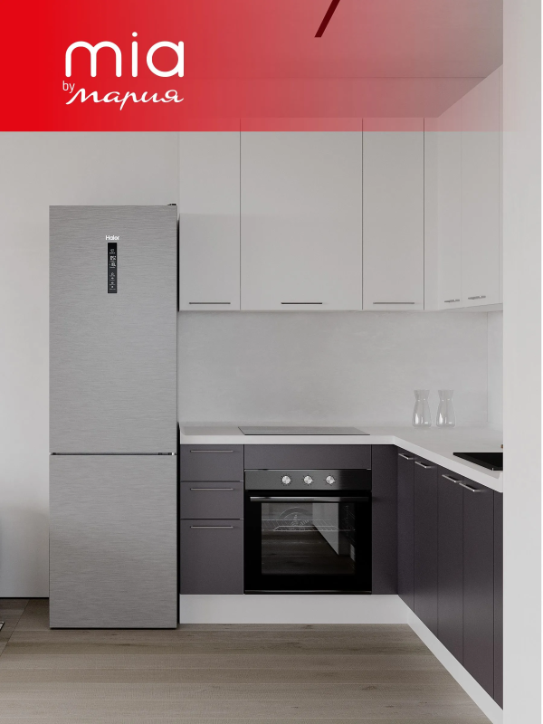 Кухонный гарнитур угловой Белый/Серый 160х220 см.