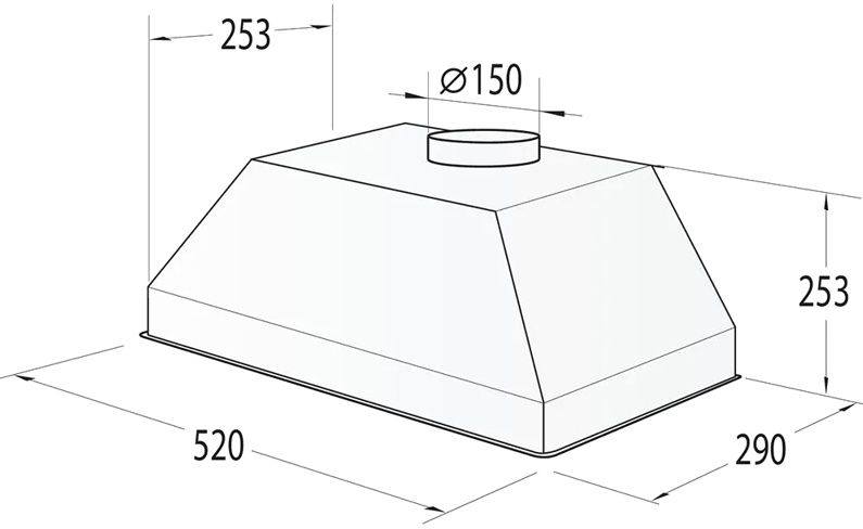 Вытяжка полновстраиваемая GORENJE BHI526E6X 