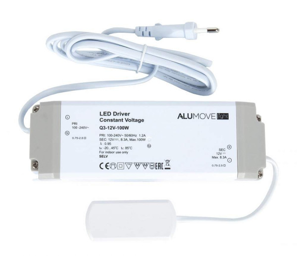 Трансформатор для ленты ALUMOVE LIGHT 301001-AC UT 12V/100W 