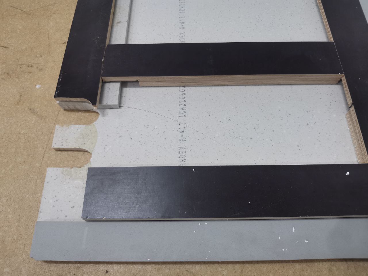 Столешница из искусственного камня  (H=40 мм) (2.750x0.600)