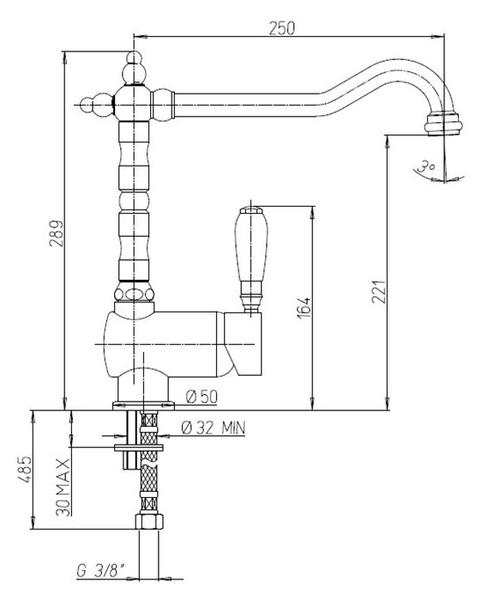 Смеситель PAINI 78F35881ANTKM