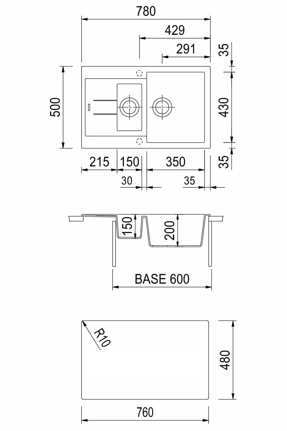 Мойка PLADOS AM7815-70 AMANDA  Мойка PLADOS AM7815-70 AMANDA