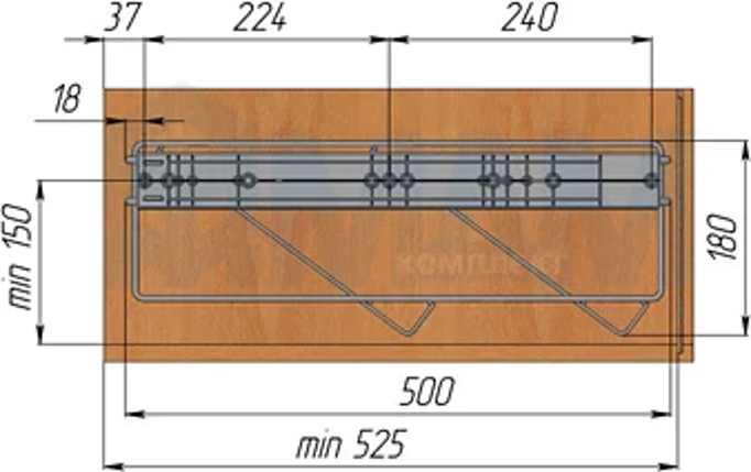 Корзина для обуви VIBO AFS75VG PARTNER 