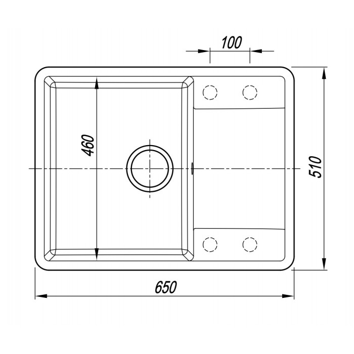 Мойка FLORENTINA 17.030.C0650.201 Пьемонт 650  Мойка FLORENTINA 17.030.C0650.201 Пьемонт 650