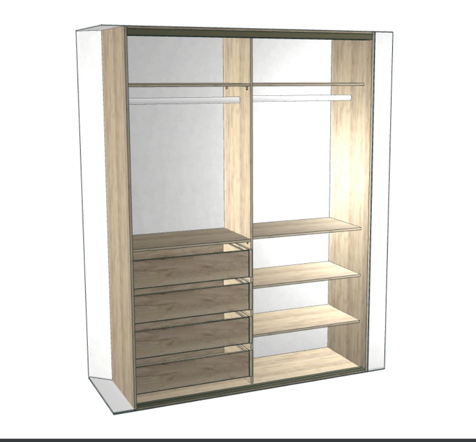 Шкаф-купе 2-х дверный Spark