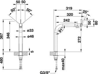 Смеситель BLANCO 518435 BLANCOVONDA  Смеситель BLANCO 518435 BLANCOVONDA