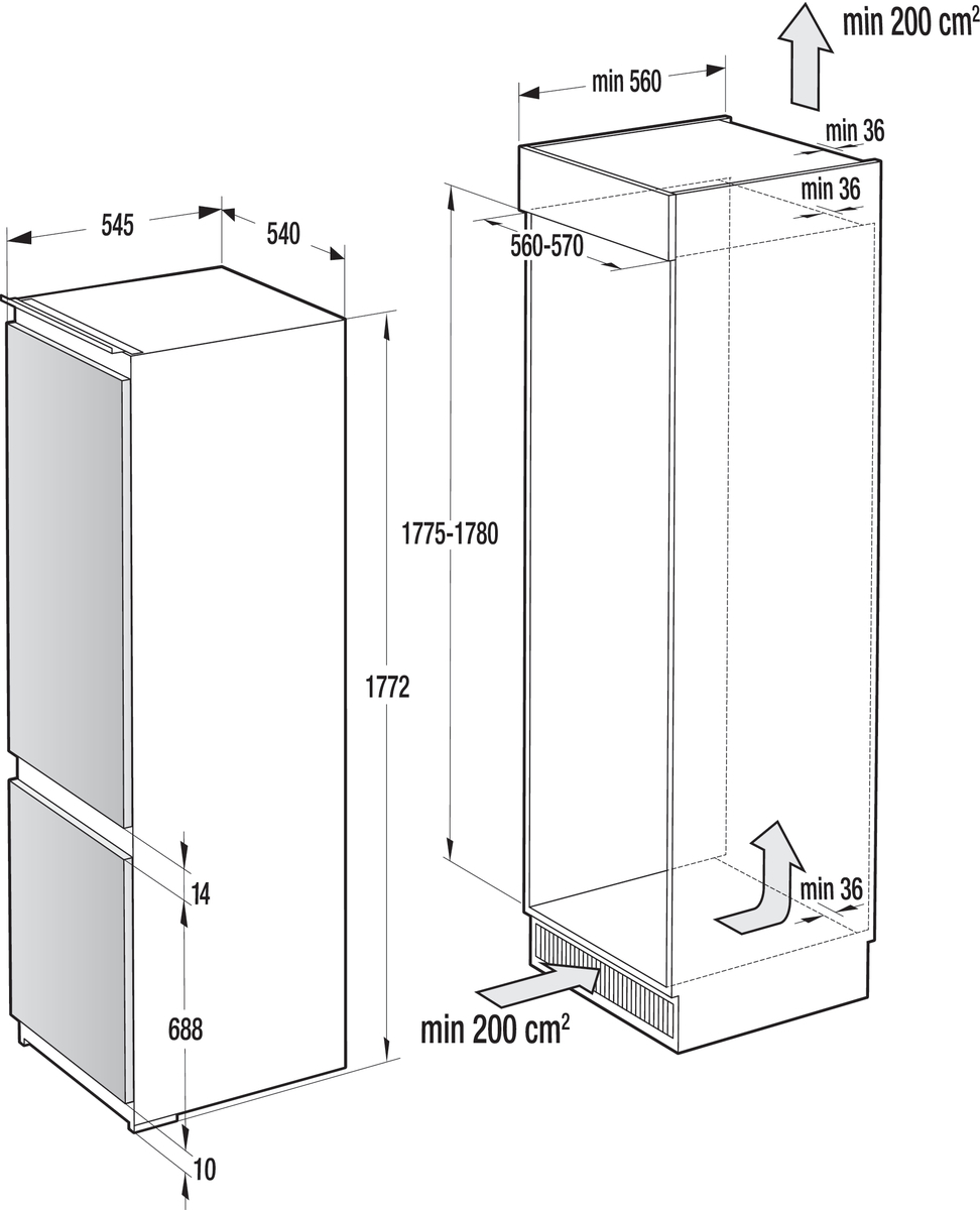 Встраиваемый холодильник GORENJE RKI2181A1 