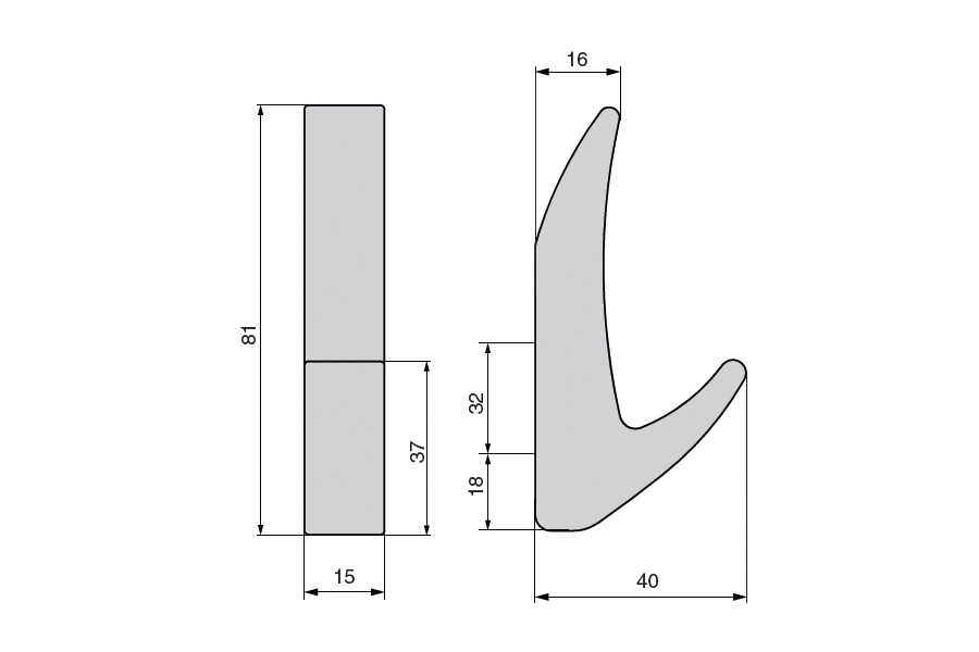 Комплект крючков 2433/ZN1 (2 шт.)