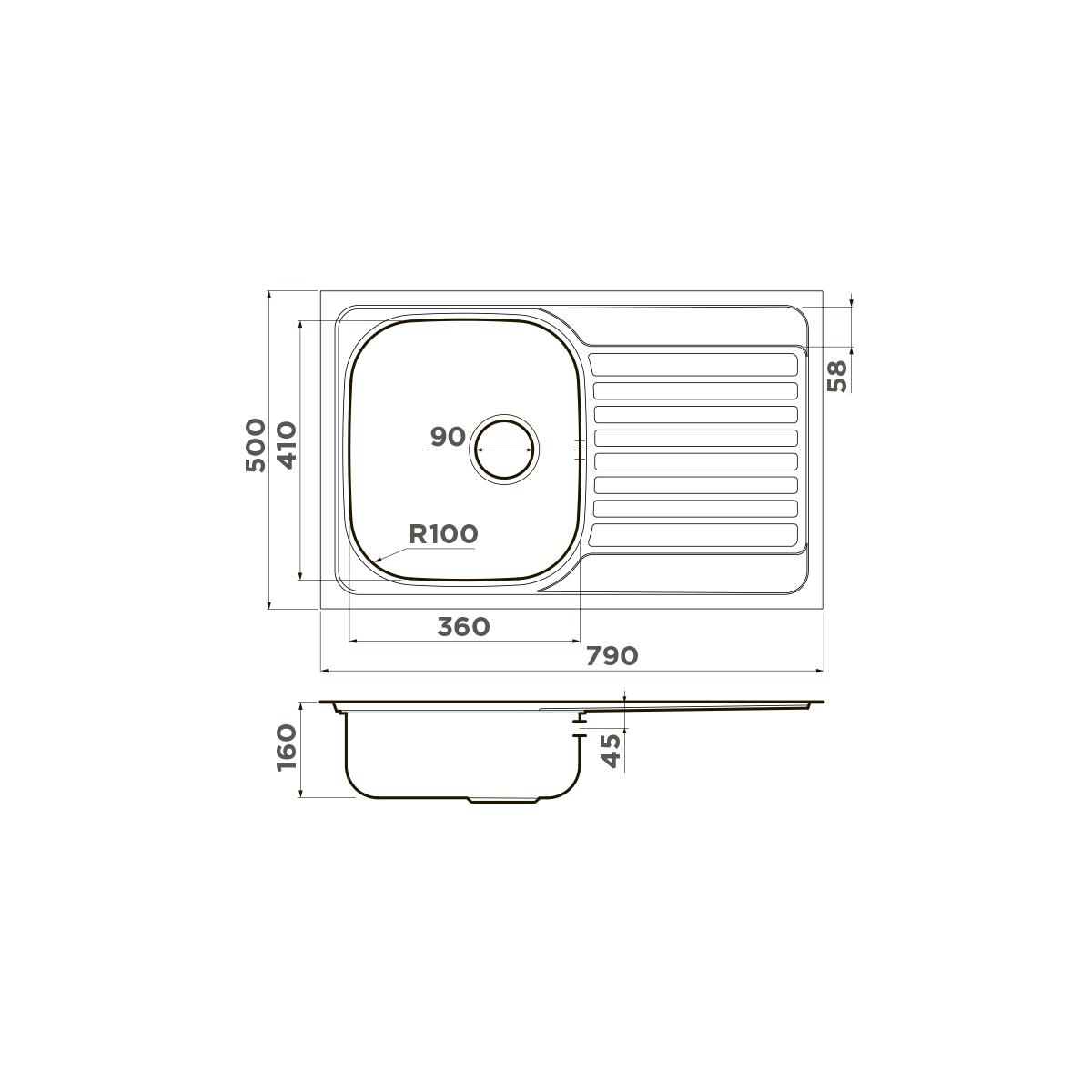Мойка OMOIKIRI 4993452 Kashiogawa 79-IN  Мойка OMOIKIRI 4993452 Kashiogawa 79-IN