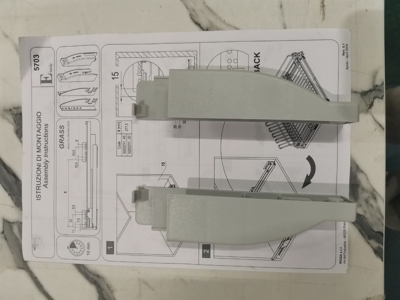 Выдвижная сушка для посуды INOXA ELLITE 5703EY/60-50PC 