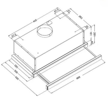 Вытяжка встраиваемая KORTING KHP 5512 GN