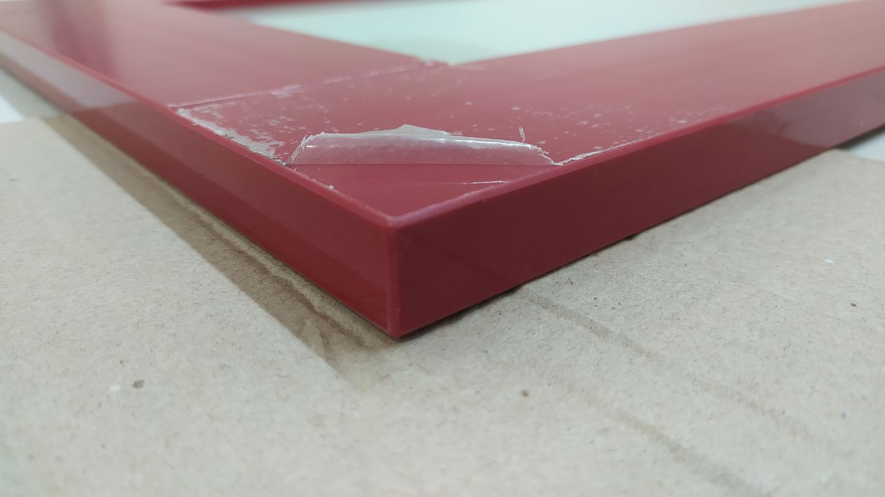 Фасад кухонный со стеклом 72.40 СТ Винный красный (лак)