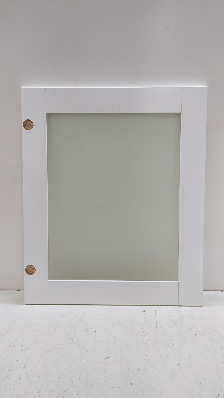 Фасад кухонный со стеклом 72.60 СТ Белый скандинавский (лак) Фасад кухонный со стеклом 72.60 СТ Белый скандинавский (лак)