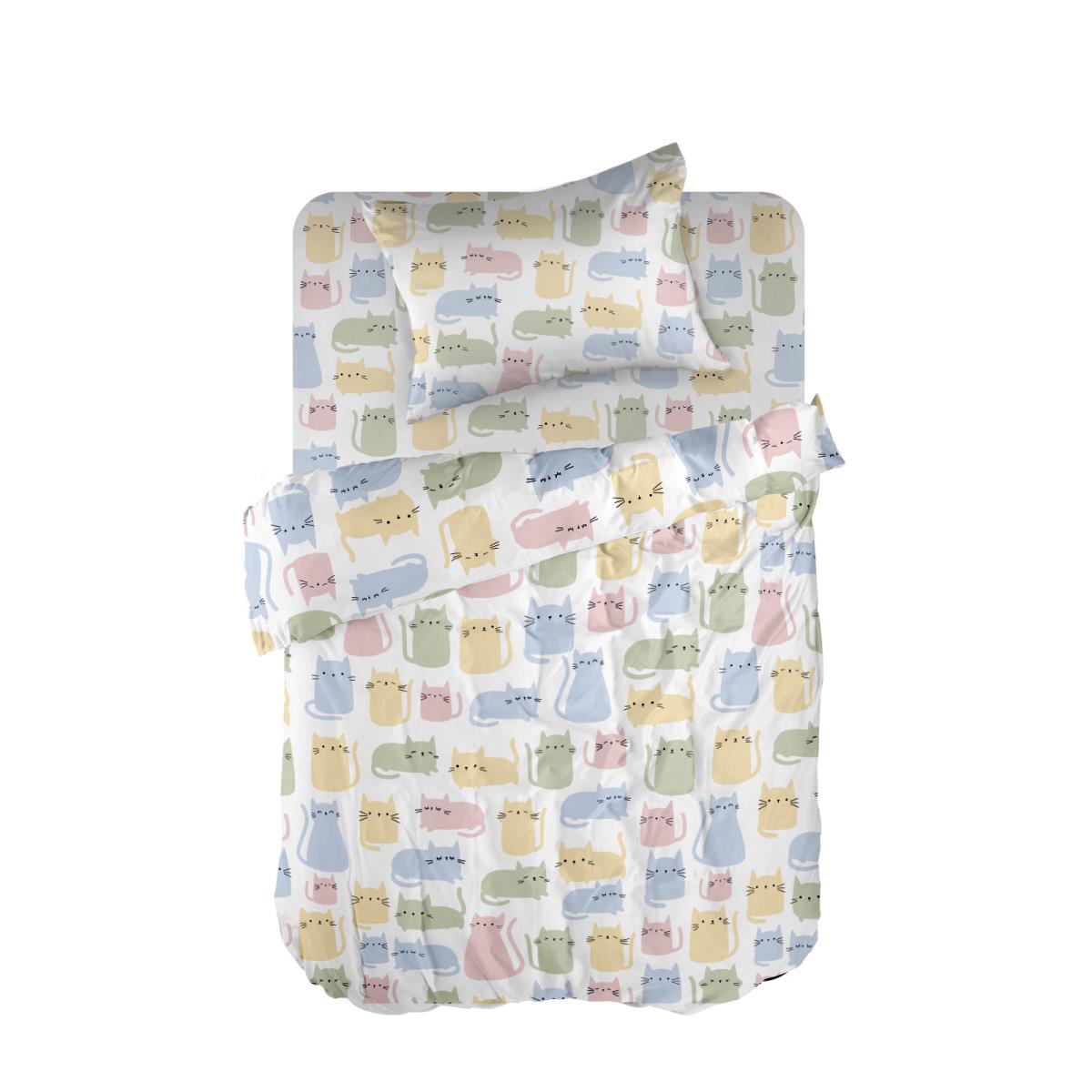 Комплект постельного белья детск. перкаль "WENGE" baby (40х60) рис. 60062-1 Kittens