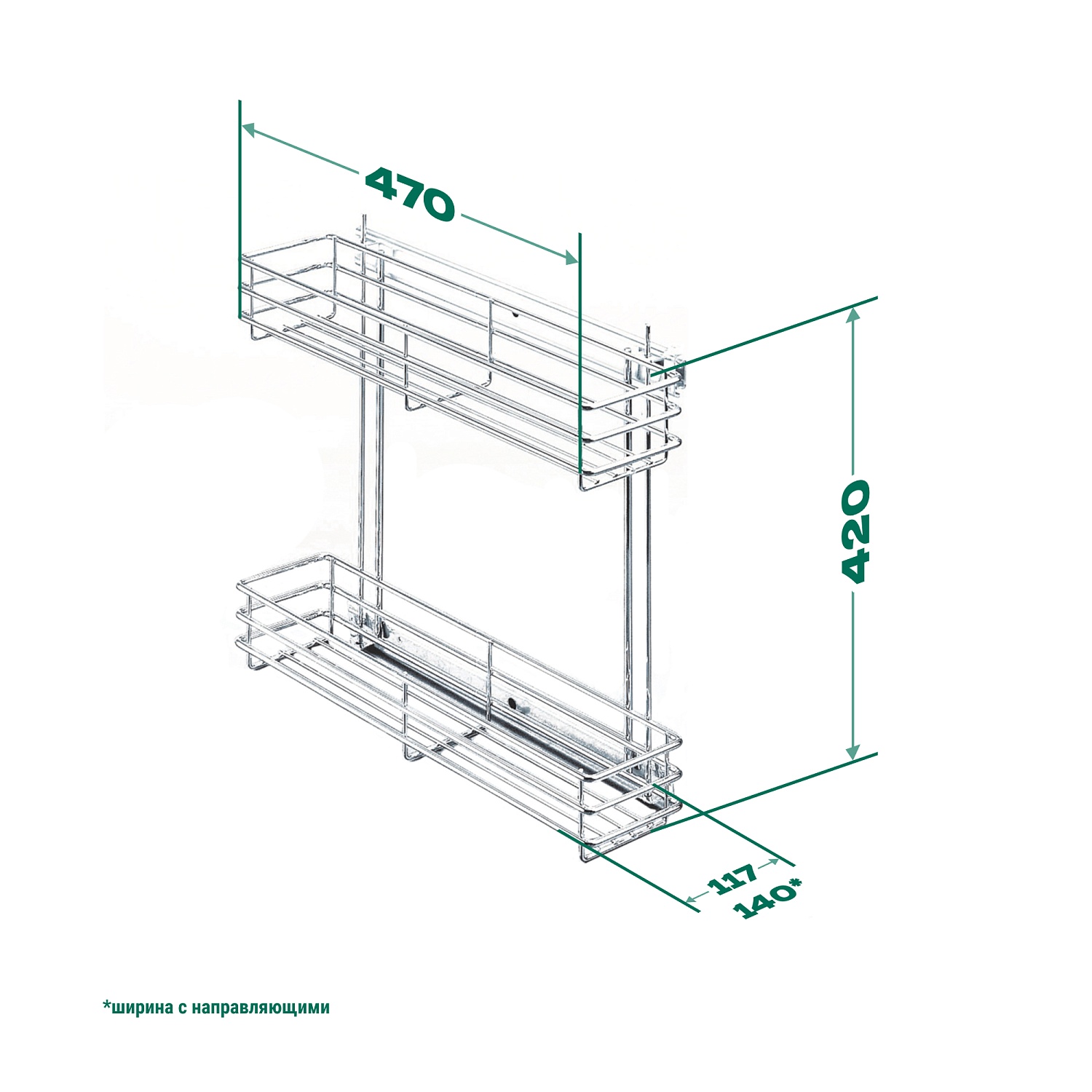 Корзина под мойку KESSEBOHMER ТИТАН 0051250102 