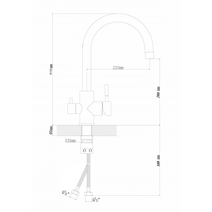 Смеситель FLORENTINA 333.13Н.2123.302 Клио  Смеситель FLORENTINA 333.13Н.2123.302 Клио