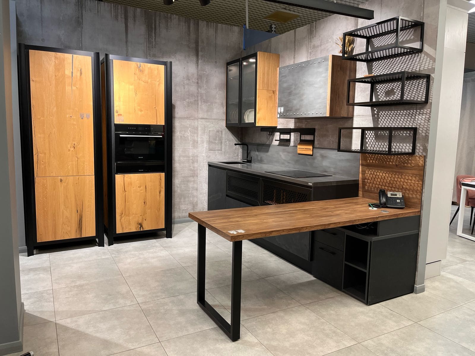 Кухонный гарнитур Антро Вуд натуральная