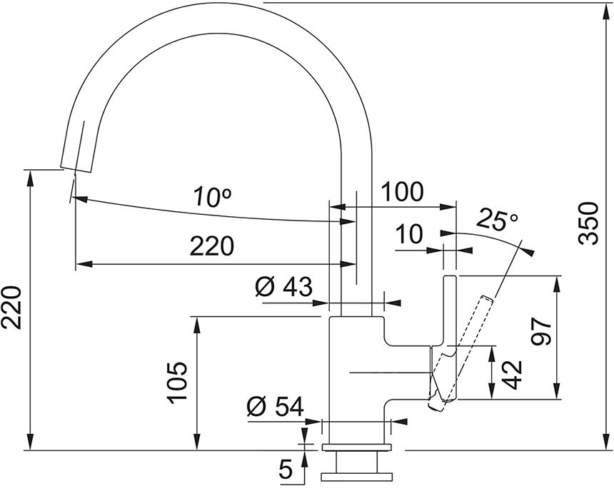 Смеситель FRANKE 115.0626.019 Lina XL 