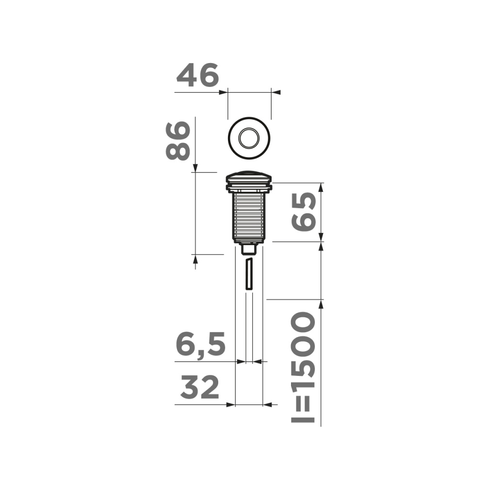 Пневматическая кнопка для измельчителя OMOIKIRI 4996049 SW-01-GB NAGARE и NAGARE SLIM
