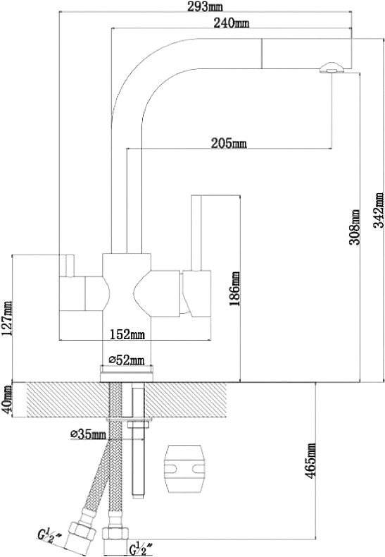 Смеситель 2в1 FLORENTINA 333.32H.2123.302 