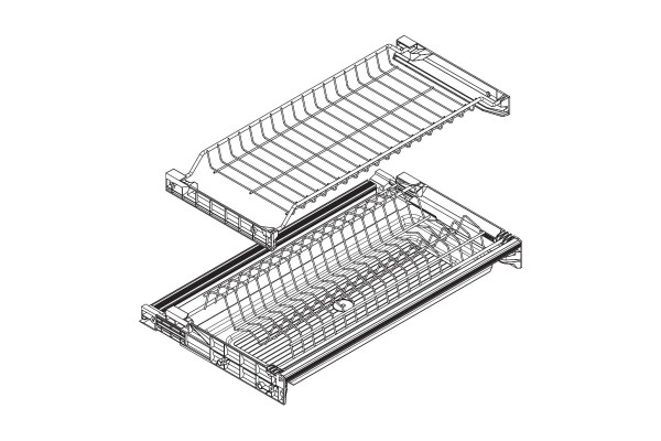 Комплект сушки двухуровневой шириной 500 мм INOXA (In2) 