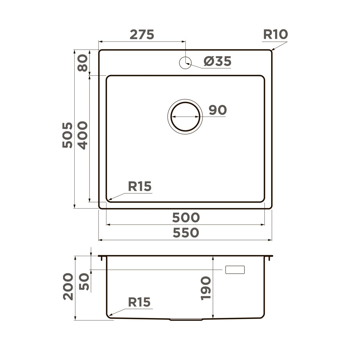 Мойка OMOIKIRI 4993718 Amadare 55